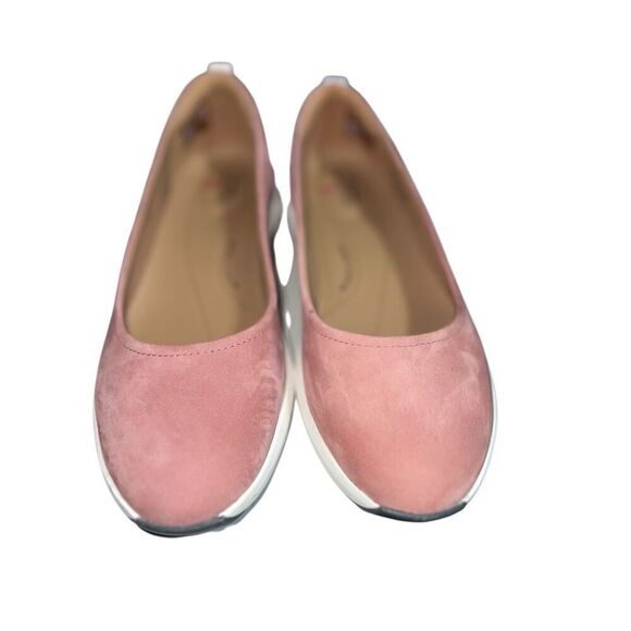 Womens Clarks Un Rio Vibe Wedge Slip On Size 7 Rose Pink Suede Comfort Slide - Picture 7 of 16